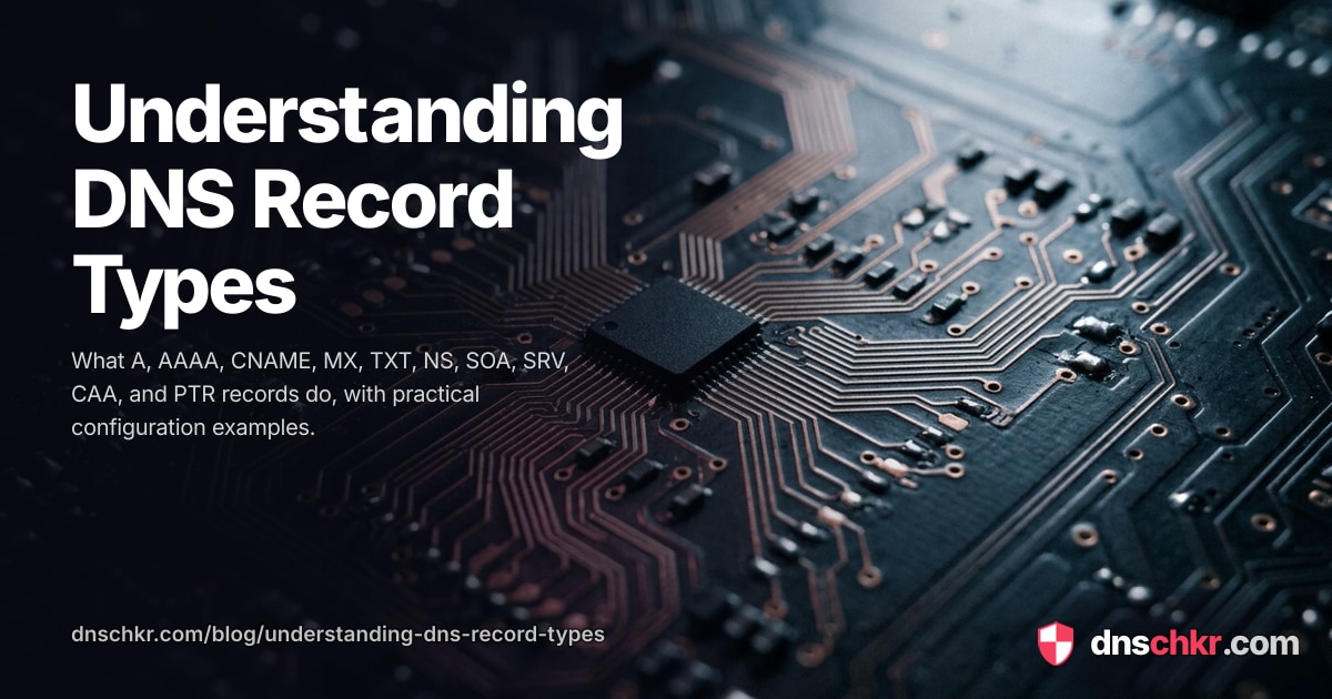 A guide to every major DNS record type and when to use each