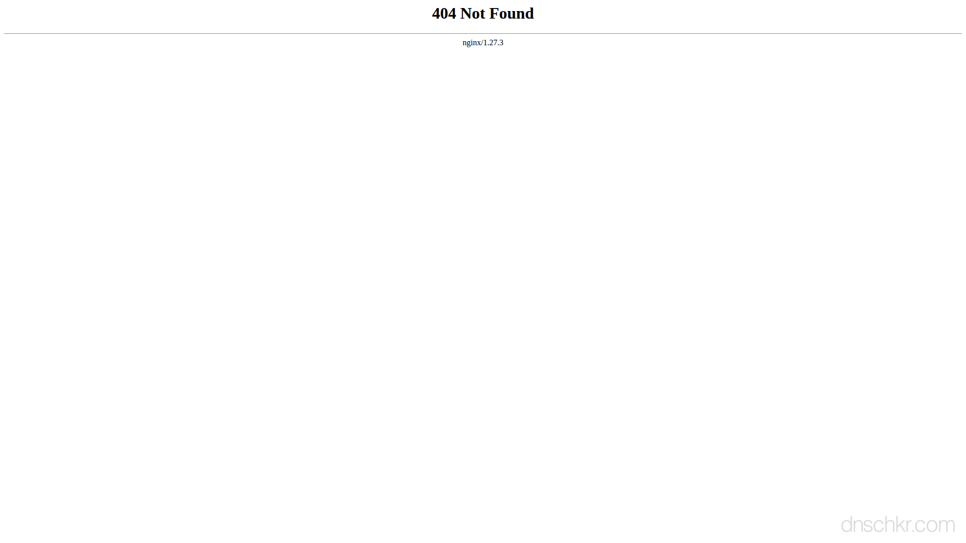 Screenshot of an Nginx 404 Not Found error page in a web browser