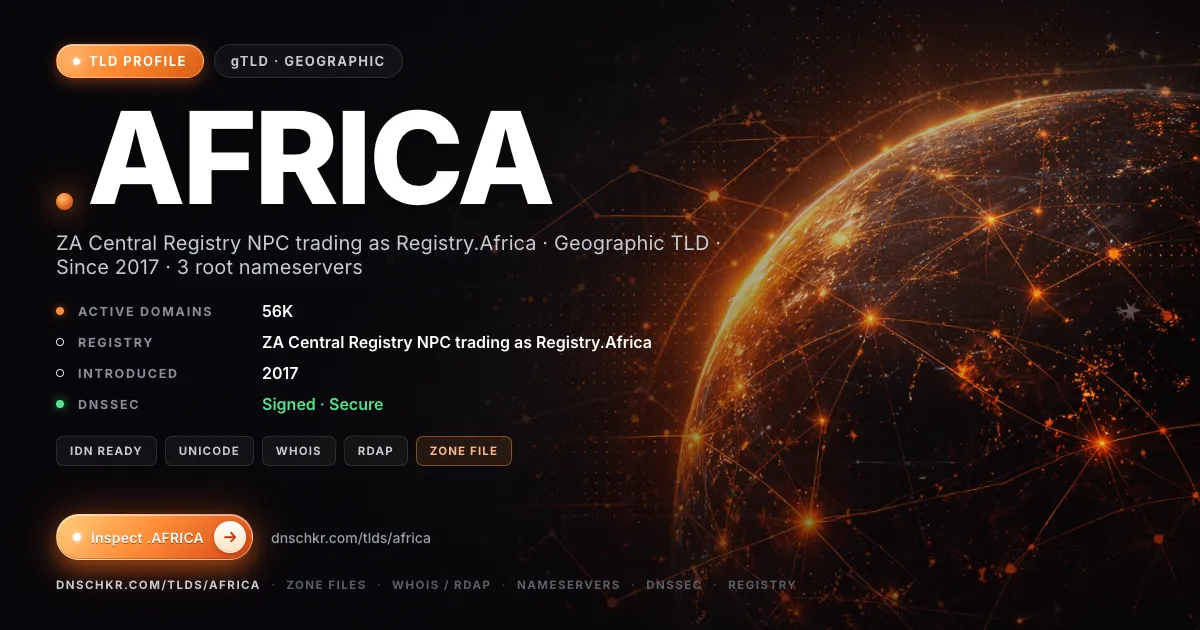 .africa TLD — domains, registry, and DNSSEC overview