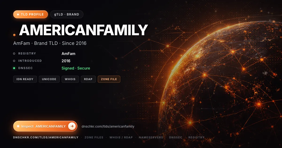 .americanfamily TLD — domains, registry, and DNSSEC overview