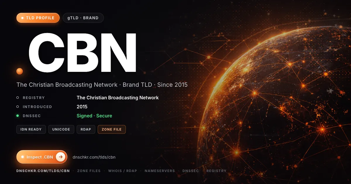 .cbn TLD — domains, registry, and DNSSEC overview