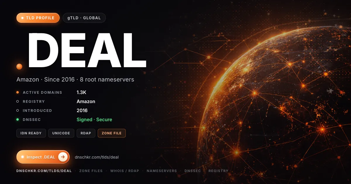 .deal TLD — domains, registry, and DNSSEC overview