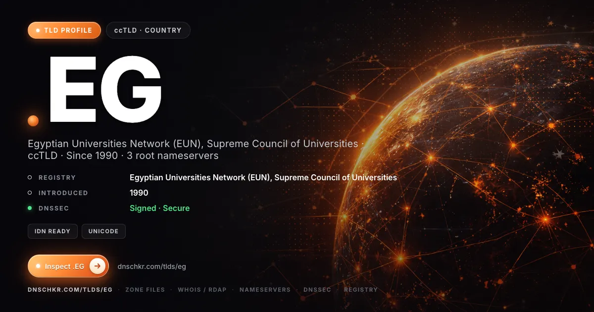 .eg TLD — domains, registry, and DNSSEC overview