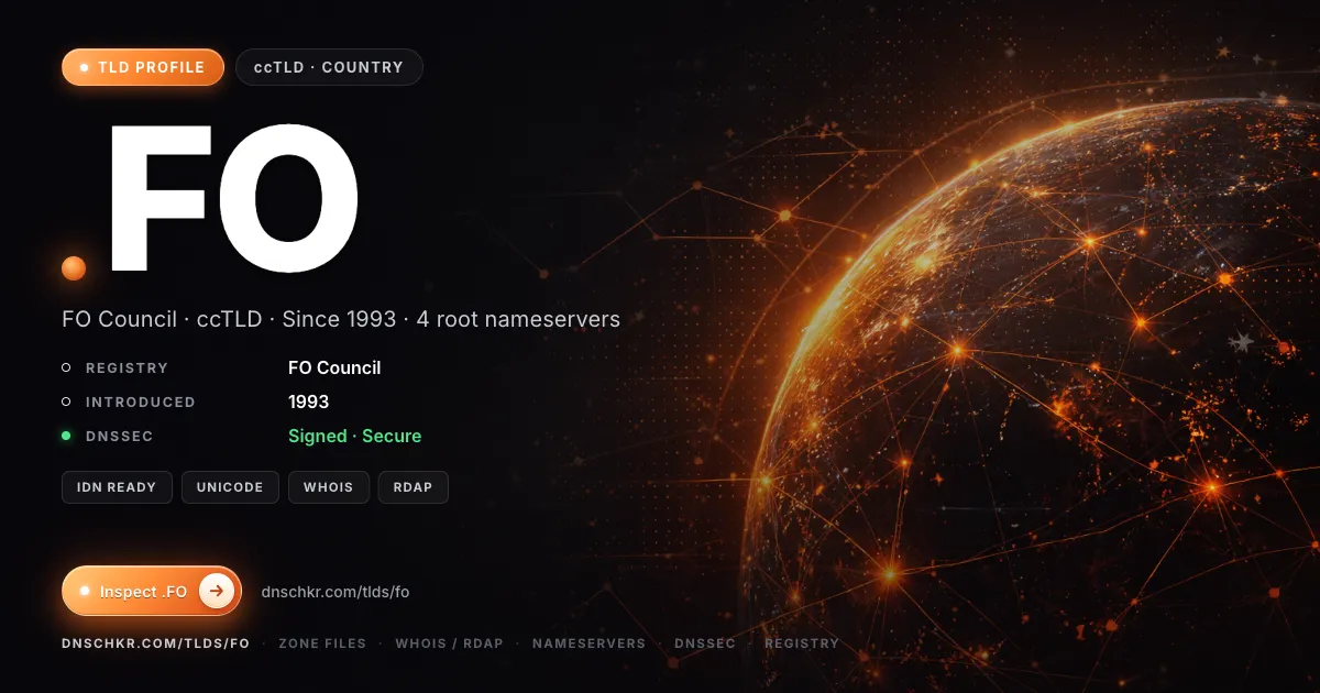 .fo TLD — domains, registry, and DNSSEC overview