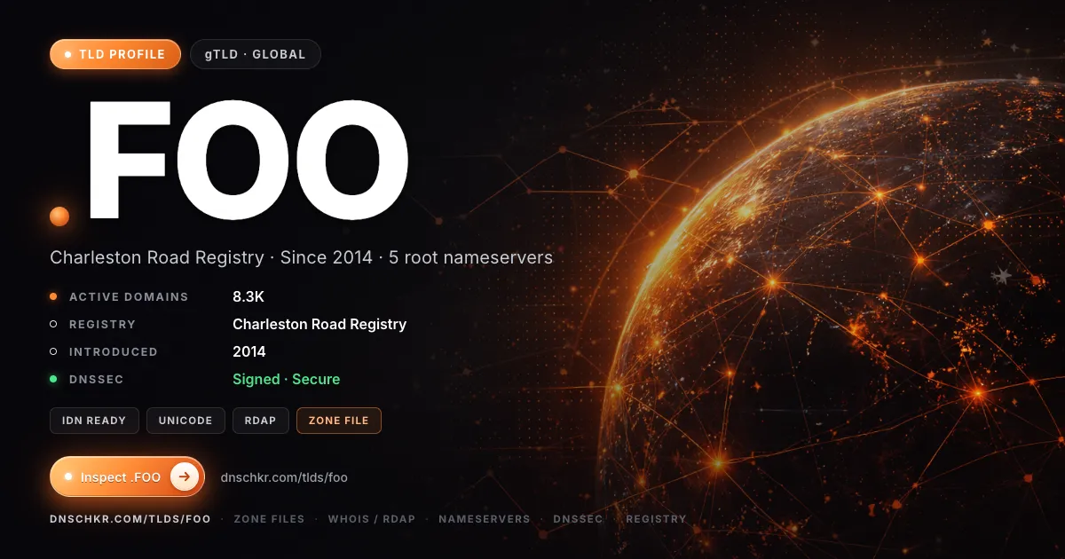 .foo TLD — domains, registry, and DNSSEC overview