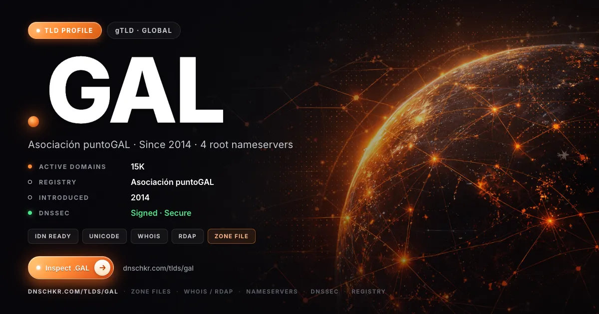 .gal TLD — domains, registry, and DNSSEC overview