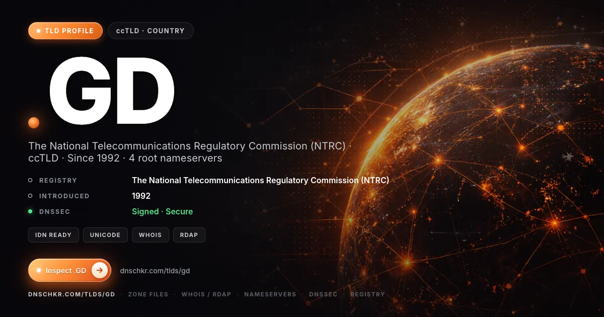 .gd TLD, domains, registry, and DNSSEC overview
