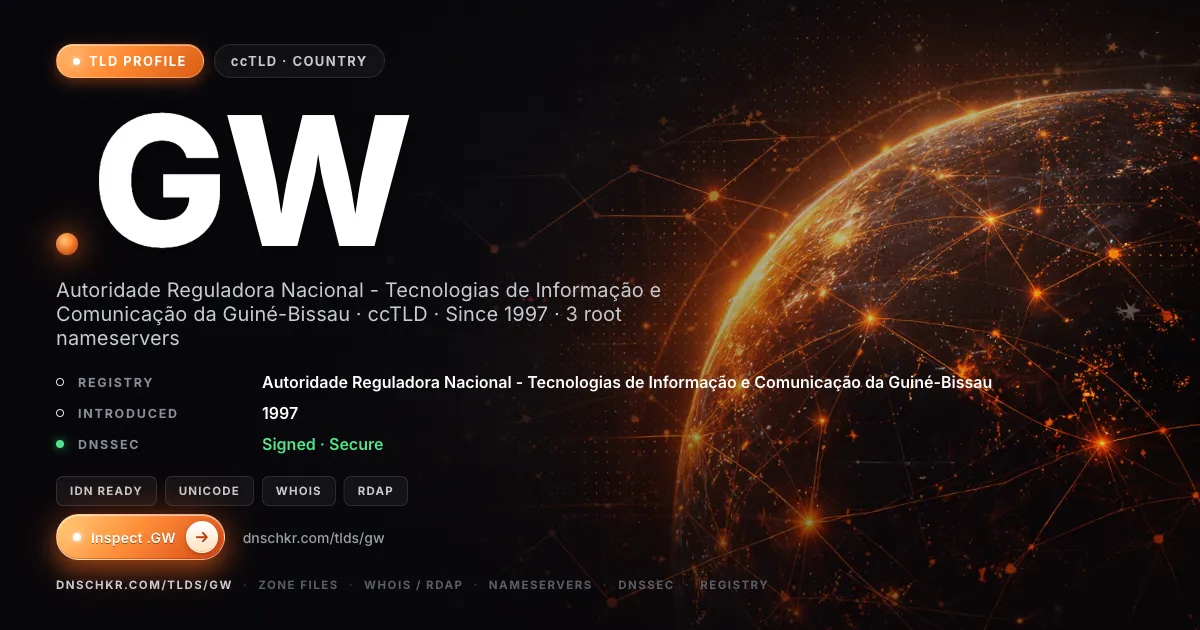 .gw TLD — domains, registry, and DNSSEC overview