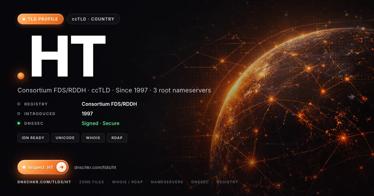 .ht TLD — domains, registry, and DNSSEC overview