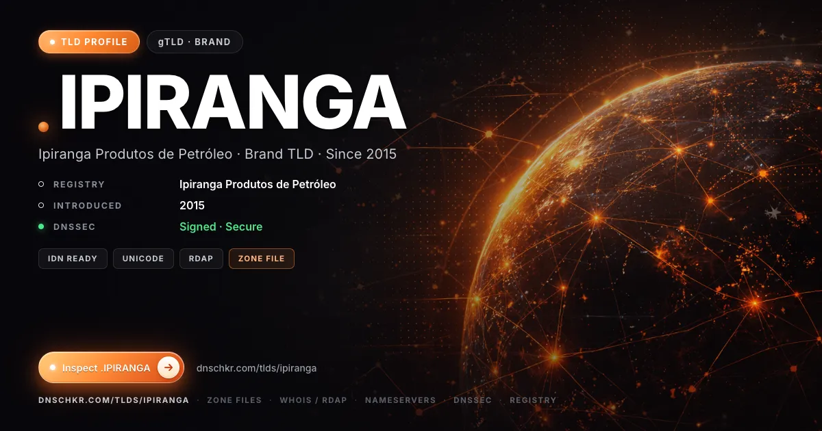 .ipiranga TLD — domains, registry, and DNSSEC overview