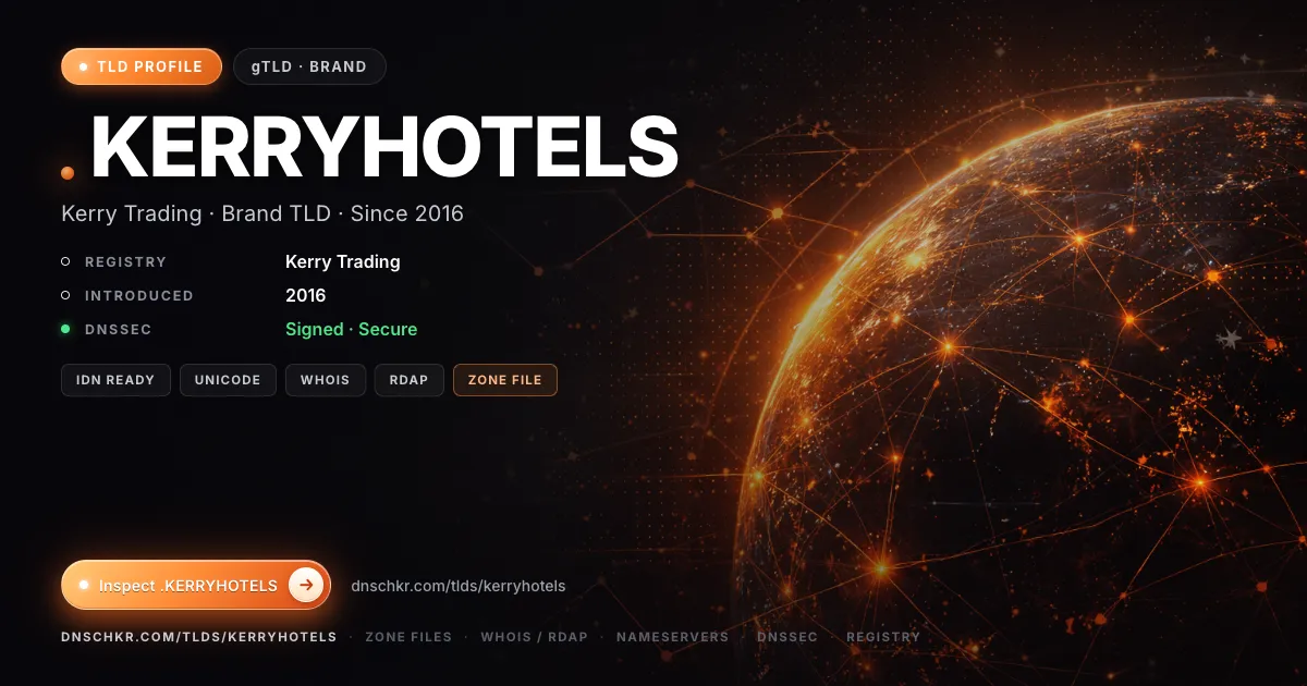 .kerryhotels TLD — domains, registry, and DNSSEC overview
