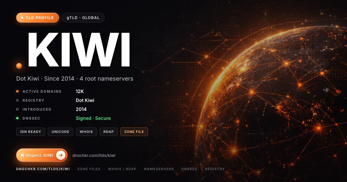 .kiwi TLD — domains, registry, and DNSSEC overview