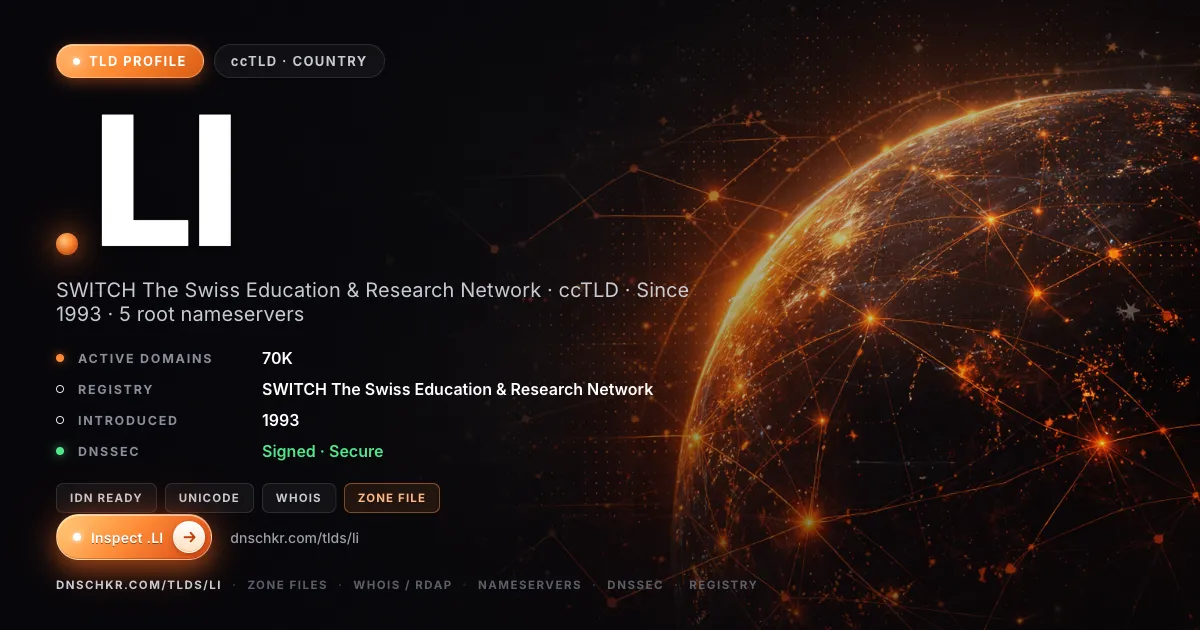 .li TLD — domains, registry, and DNSSEC overview