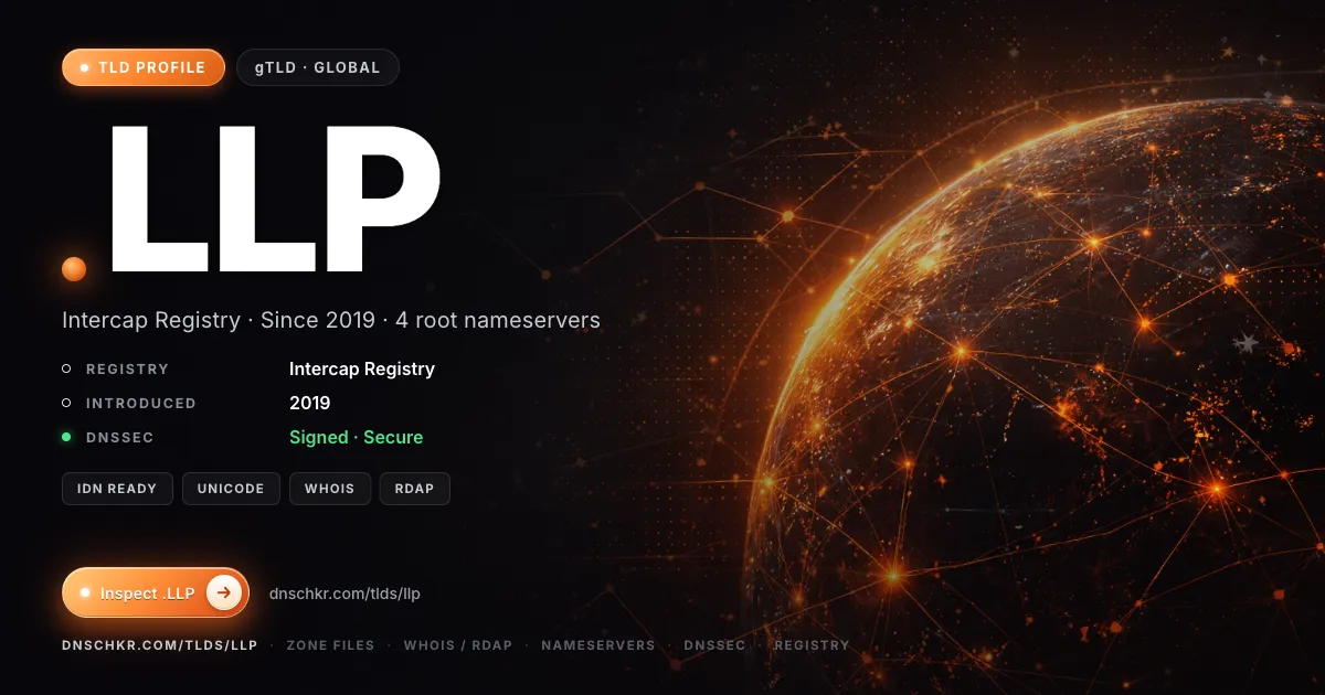 .llp TLD — domains, registry, and DNSSEC overview