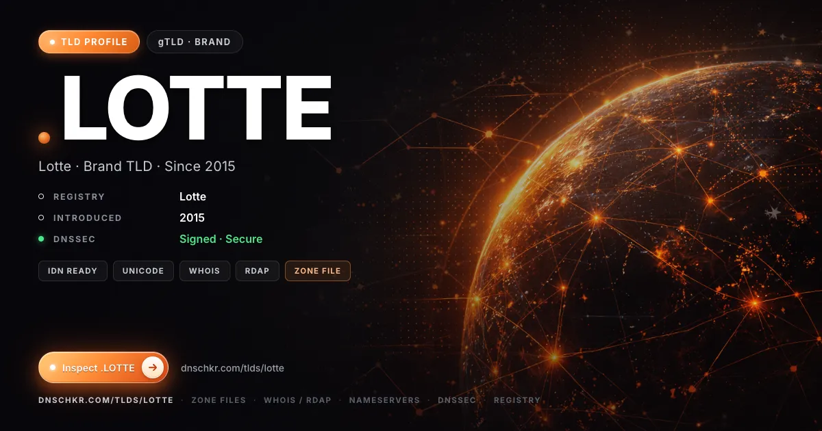 .lotte TLD — domains, registry, and DNSSEC overview