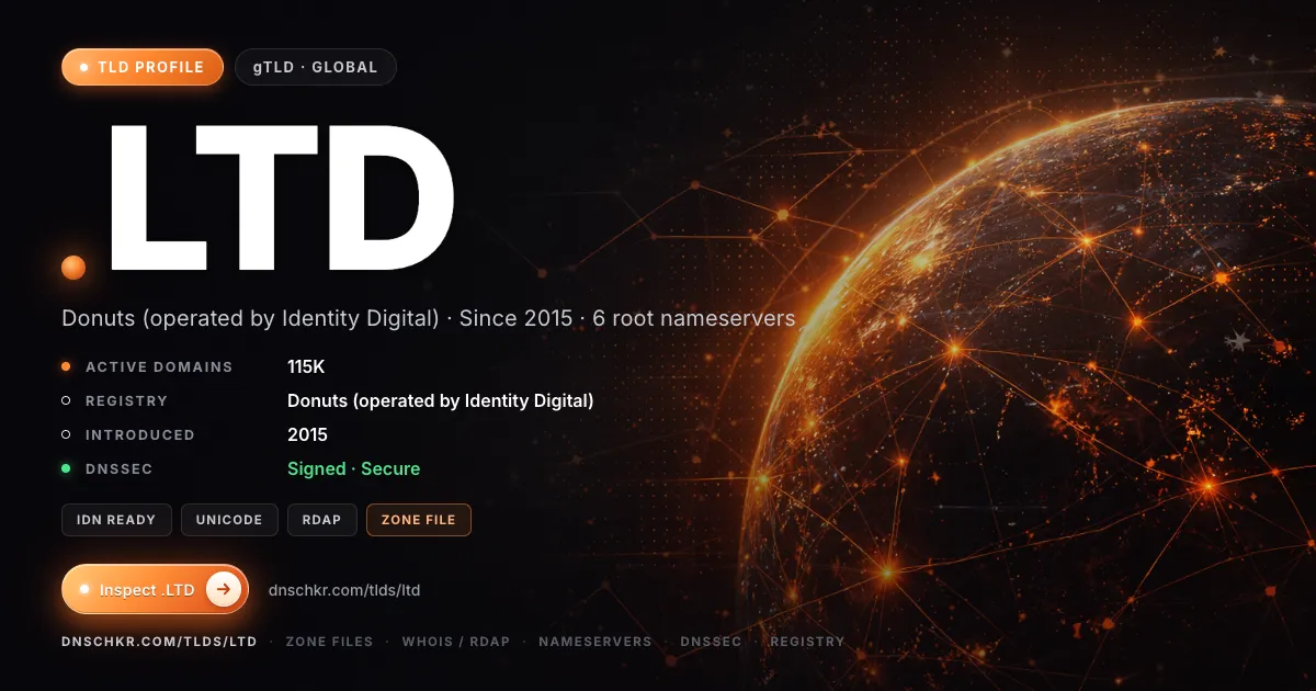 .ltd TLD — domains, registry, and DNSSEC overview