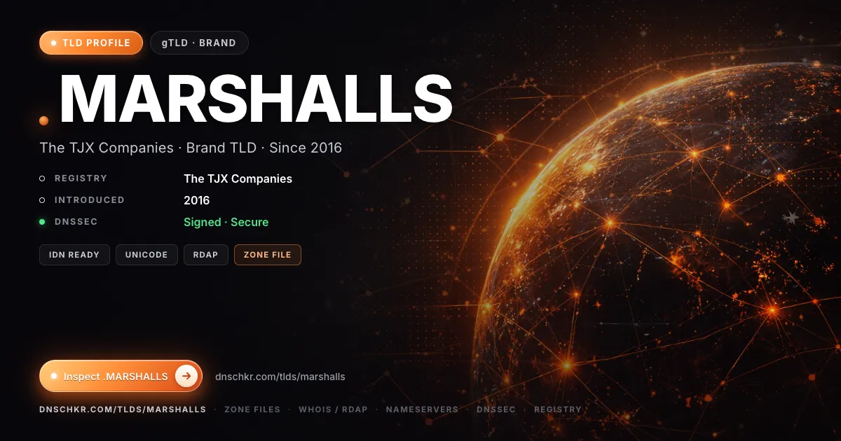 .marshalls TLD — domains, registry, and DNSSEC overview