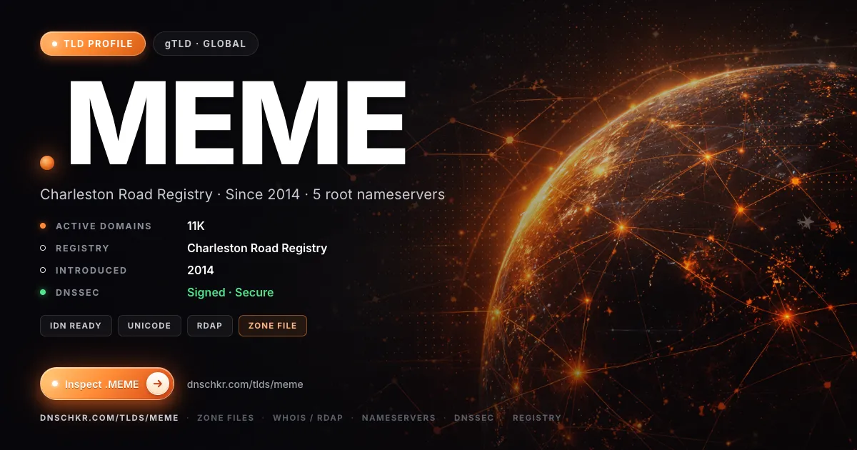 .meme TLD — domains, registry, and DNSSEC overview