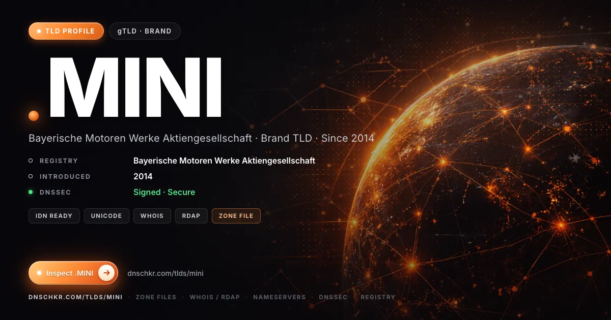 .mini TLD — domains, registry, and DNSSEC overview