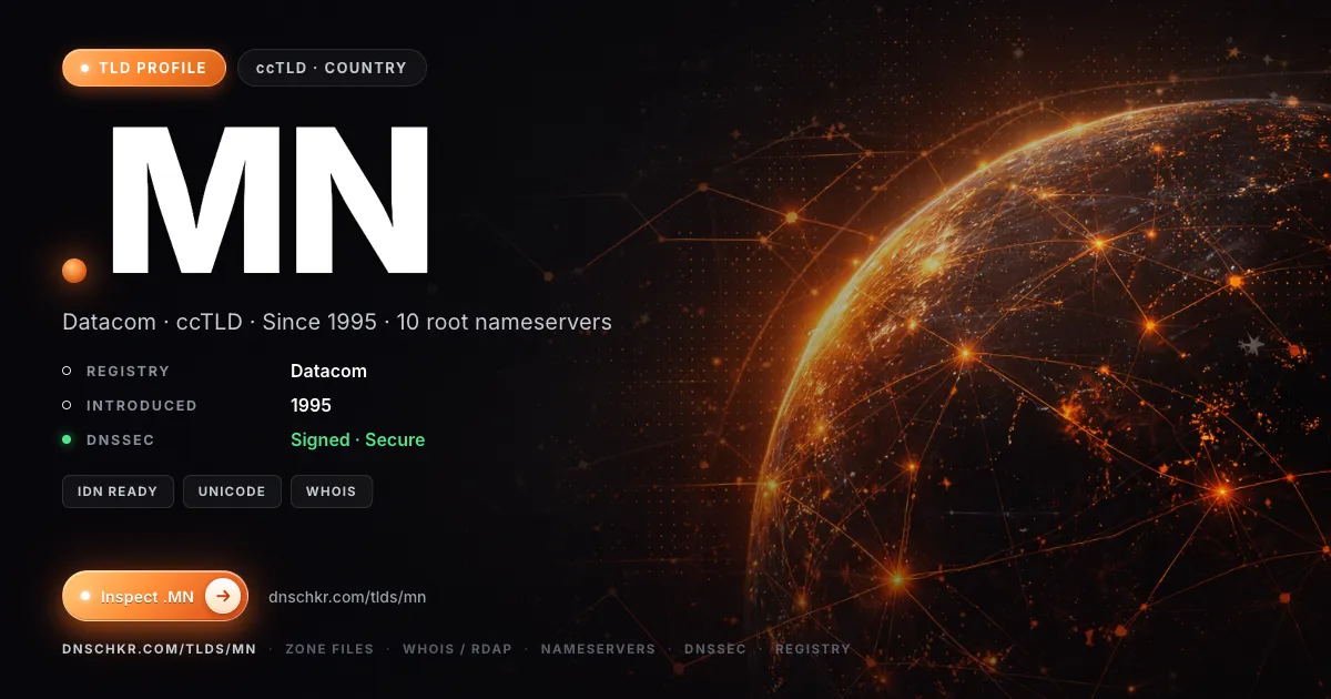 .mn TLD, domains, registry, and DNSSEC overview