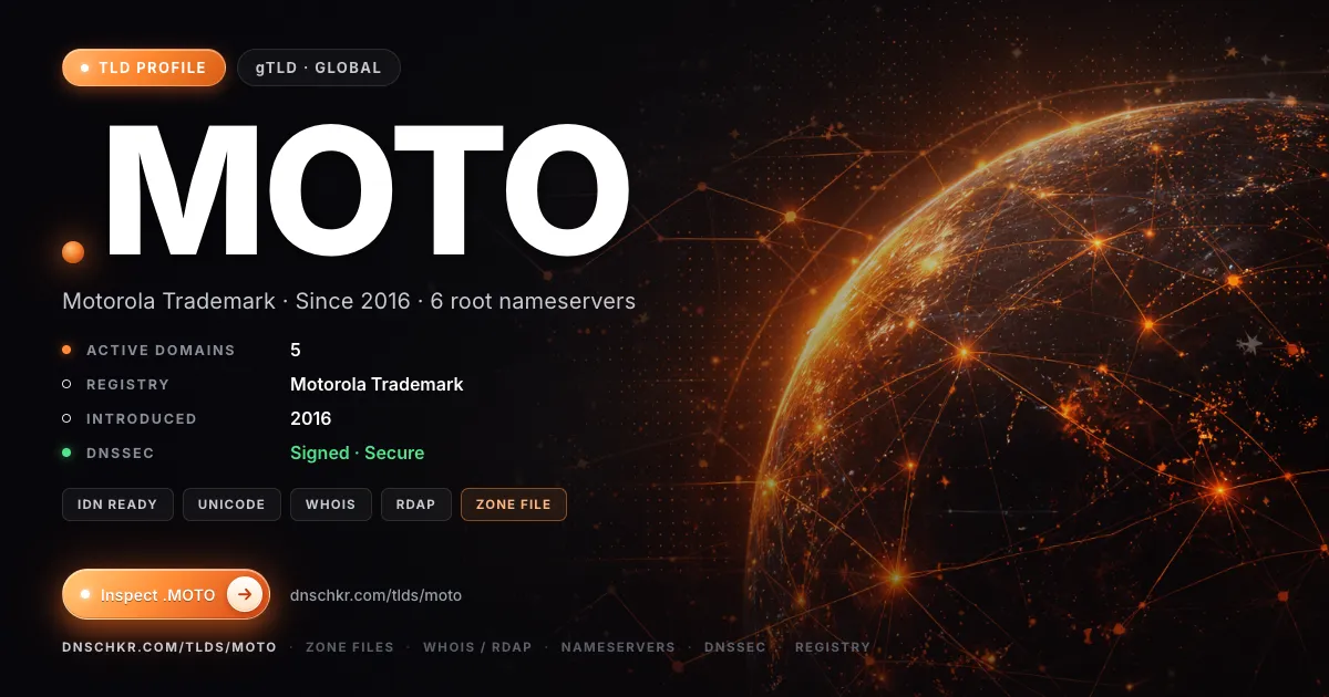 .moto TLD — domains, registry, and DNSSEC overview