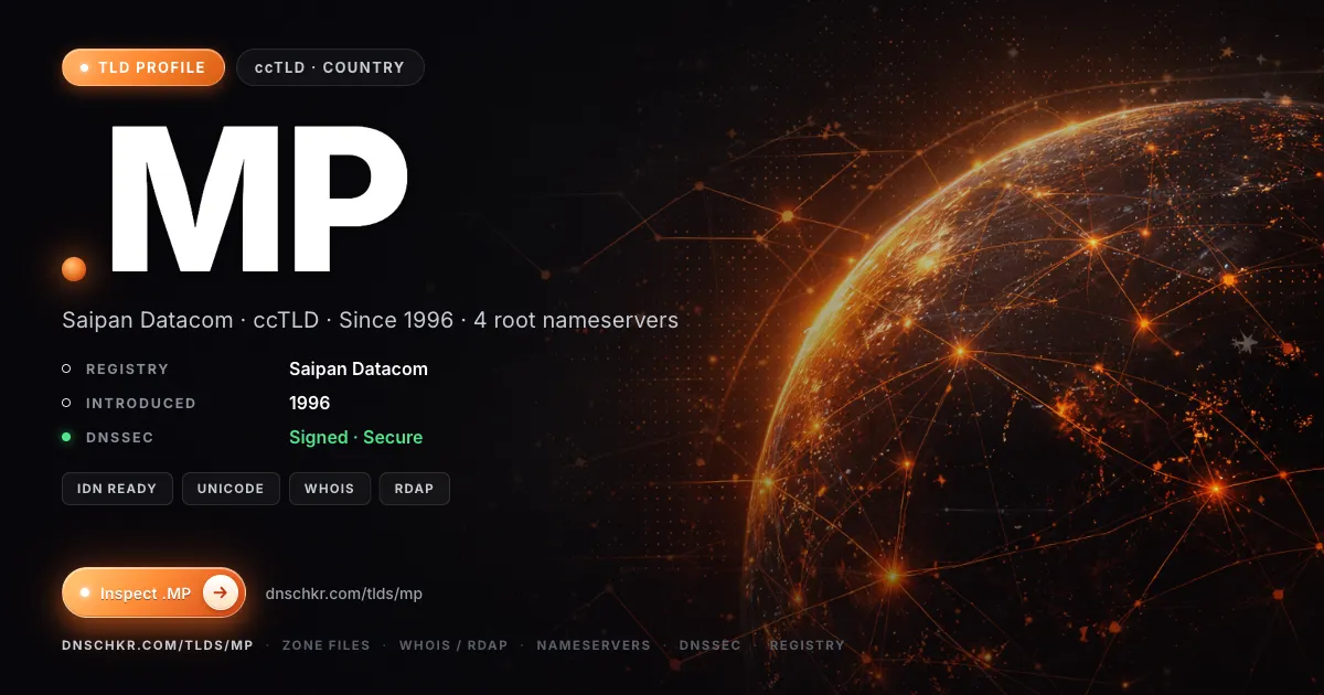 .mp TLD — domains, registry, and DNSSEC overview