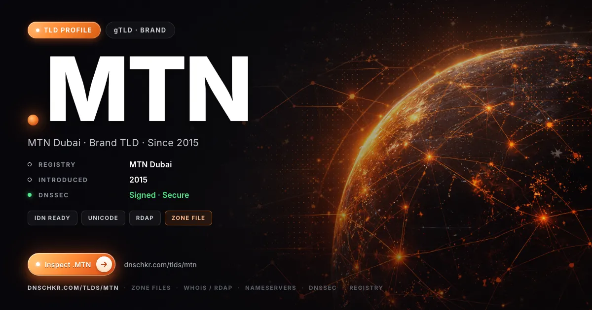 .mtn TLD — domains, registry, and DNSSEC overview