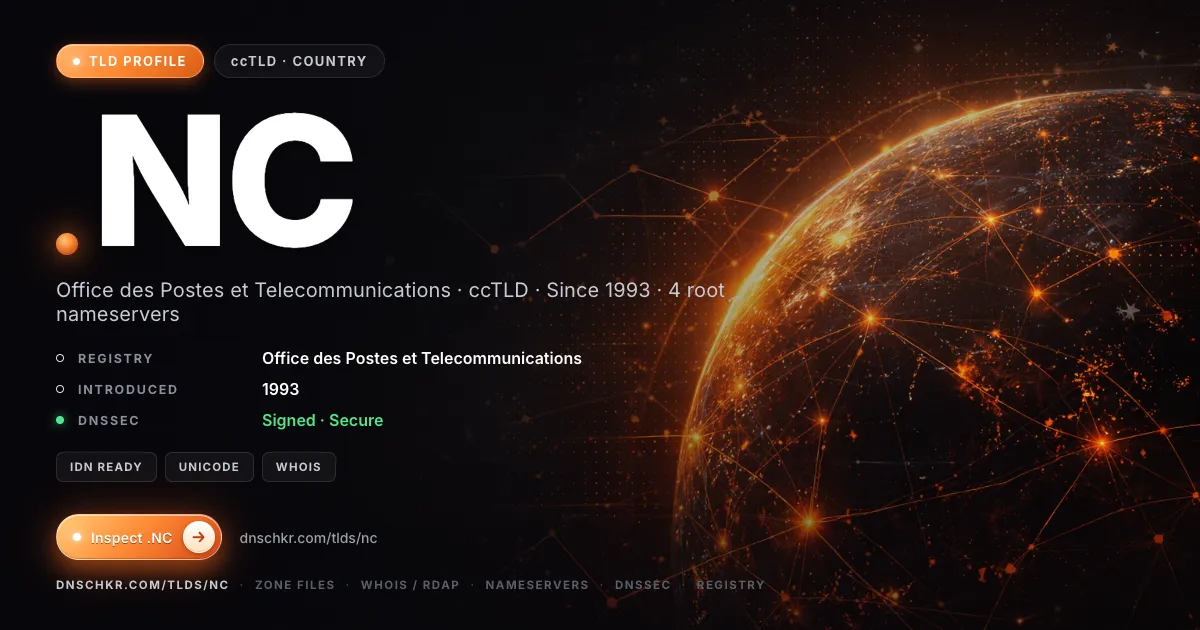 .nc TLD — domains, registry, and DNSSEC overview