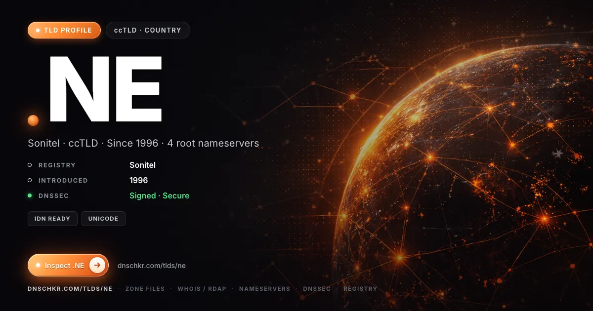 .ne TLD — domains, registry, and DNSSEC overview