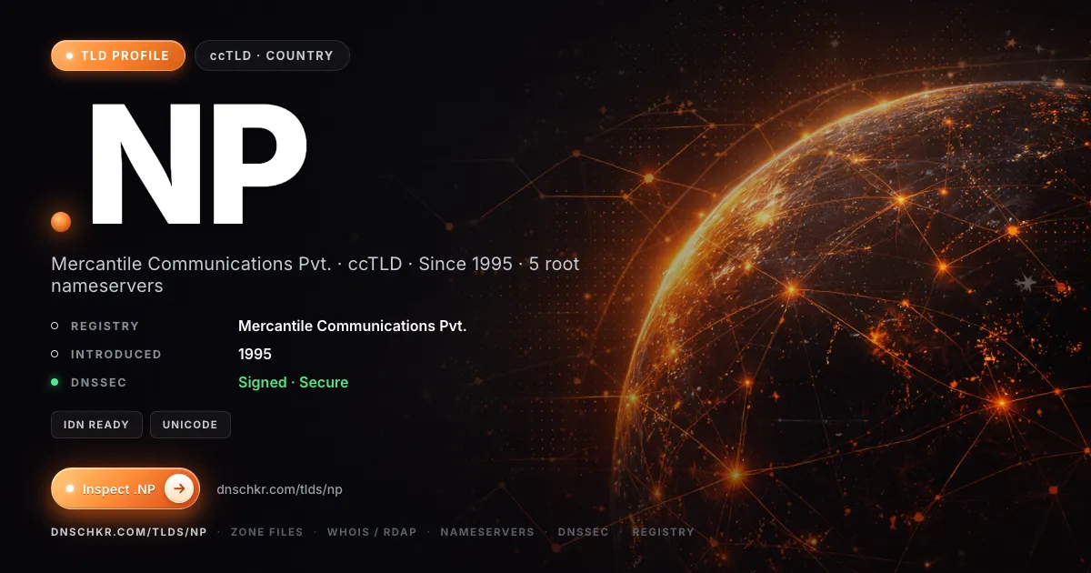 .np TLD — domains, registry, and DNSSEC overview