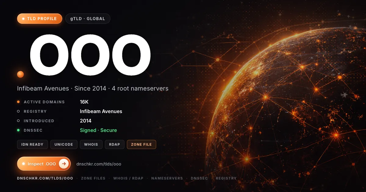 .ooo TLD — domains, registry, and DNSSEC overview