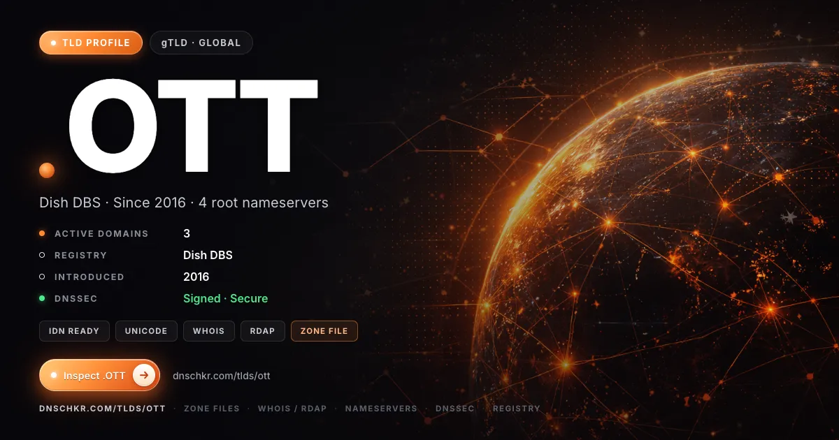 .ott TLD — domains, registry, and DNSSEC overview
