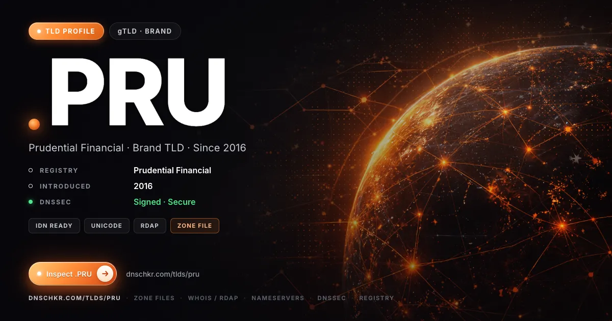 .pru TLD — domains, registry, and DNSSEC overview