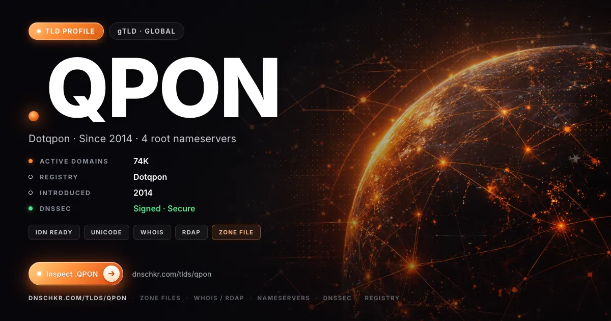 .qpon TLD — domains, registry, and DNSSEC overview