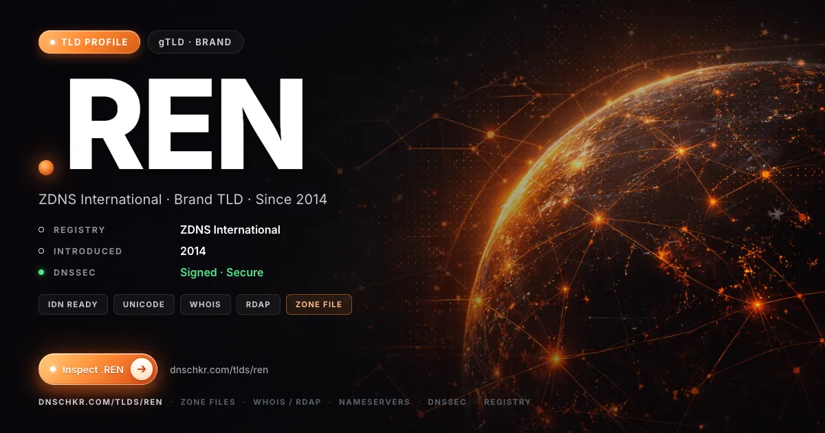 .ren TLD — domains, registry, and DNSSEC overview