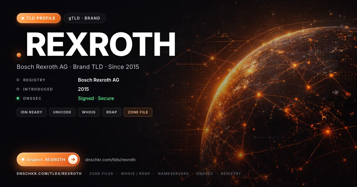 .rexroth TLD — domains, registry, and DNSSEC overview