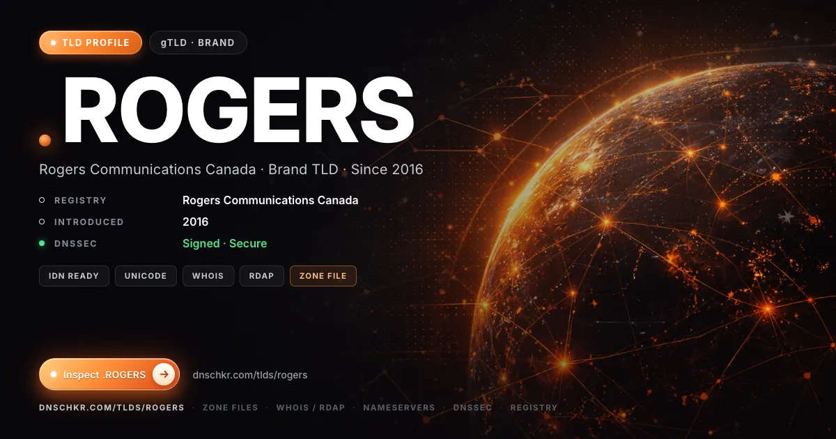 .rogers TLD — domains, registry, and DNSSEC overview