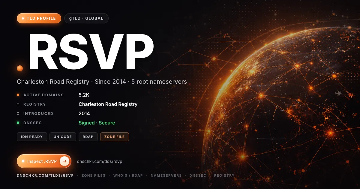 .rsvp TLD — domains, registry, and DNSSEC overview