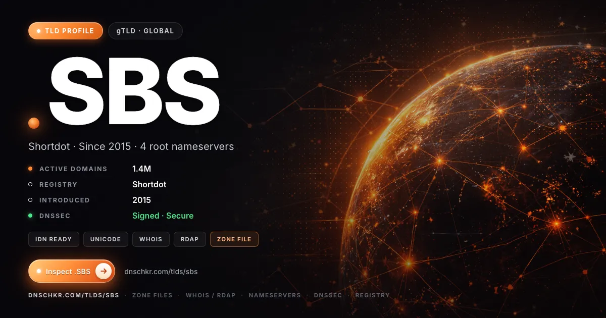 .sbs TLD — domains, registry, and DNSSEC overview