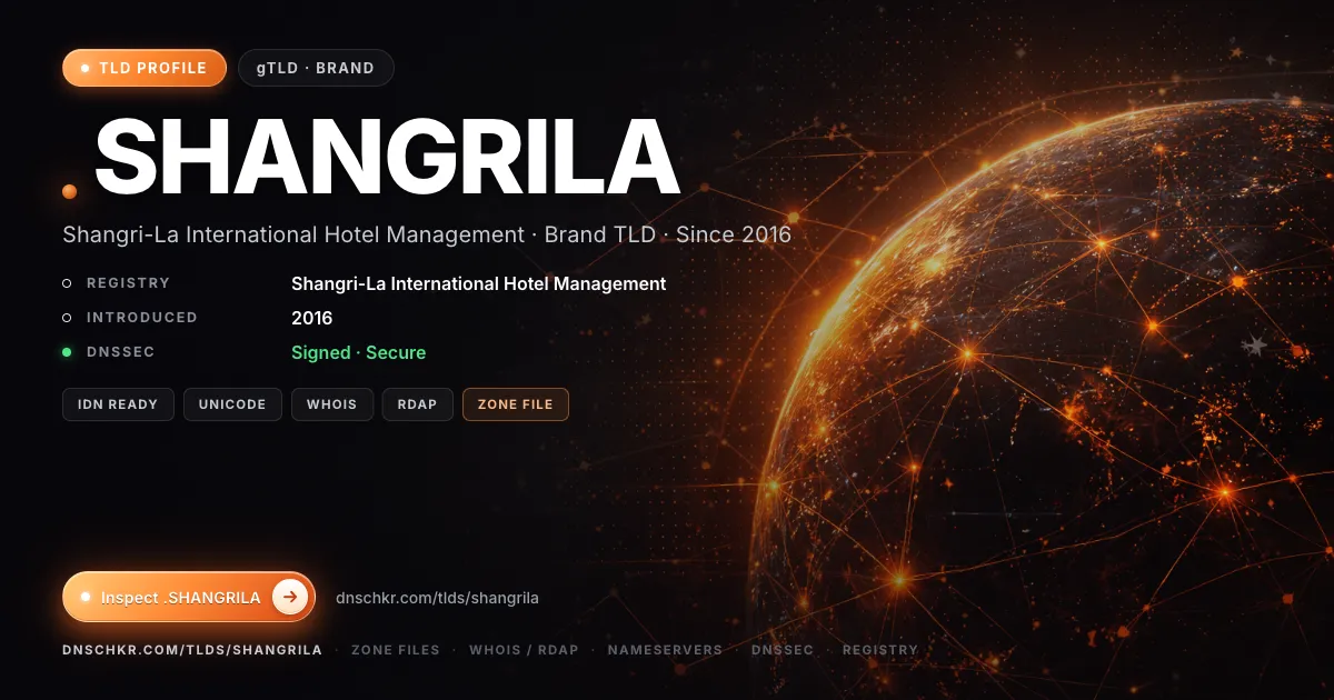 .shangrila TLD — domains, registry, and DNSSEC overview