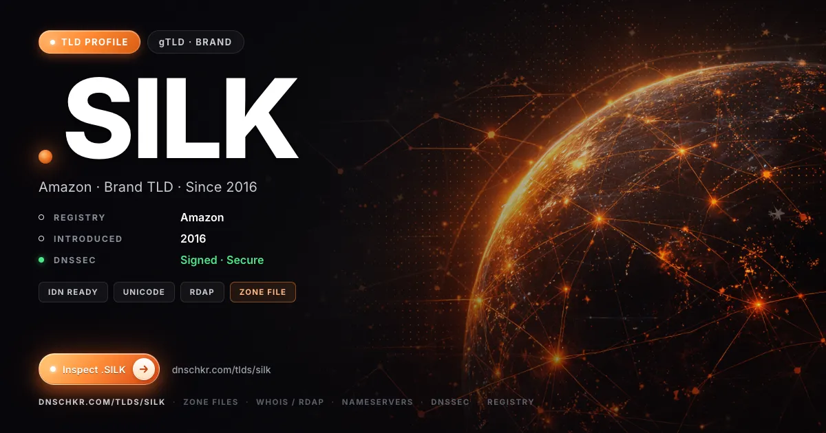 .silk TLD — domains, registry, and DNSSEC overview