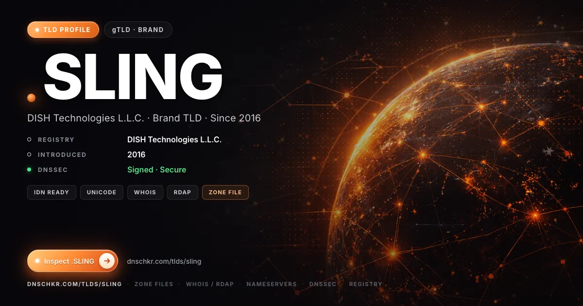 .sling TLD — domains, registry, and DNSSEC overview