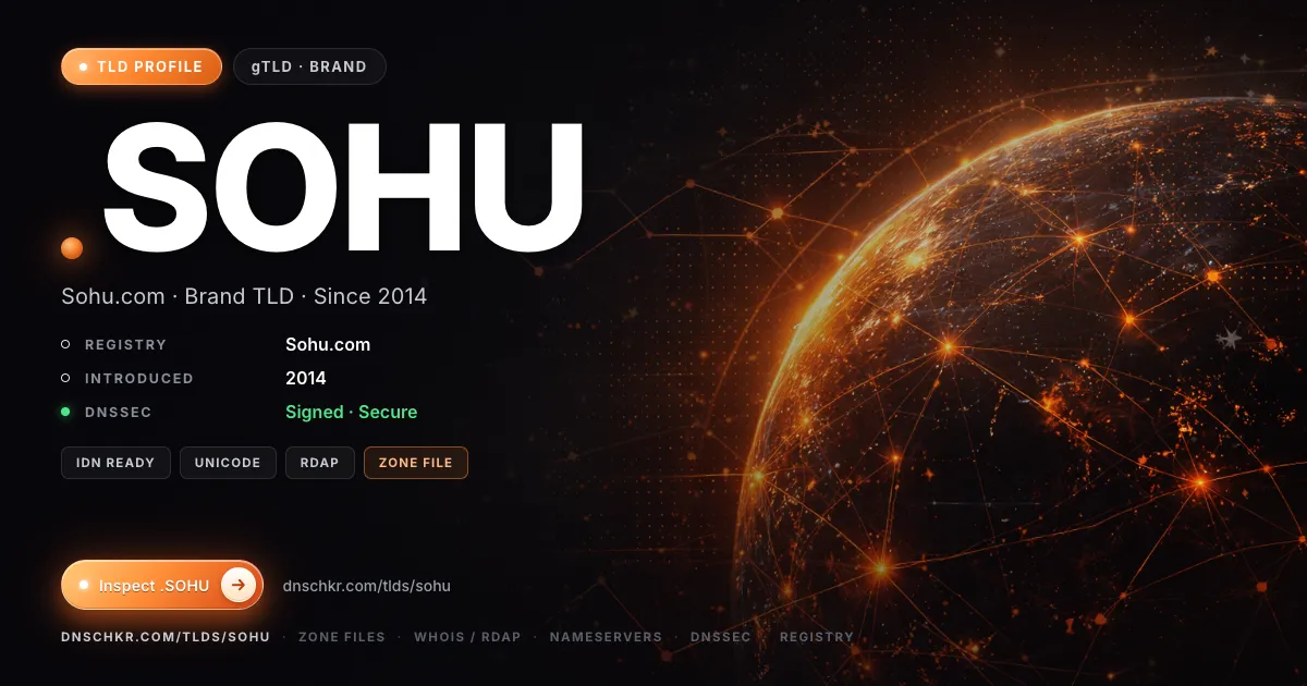 .sohu TLD — domains, registry, and DNSSEC overview