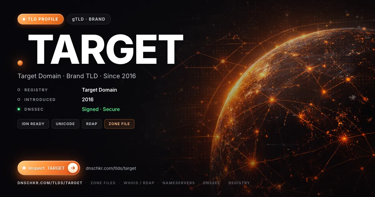 .target TLD — domains, registry, and DNSSEC overview