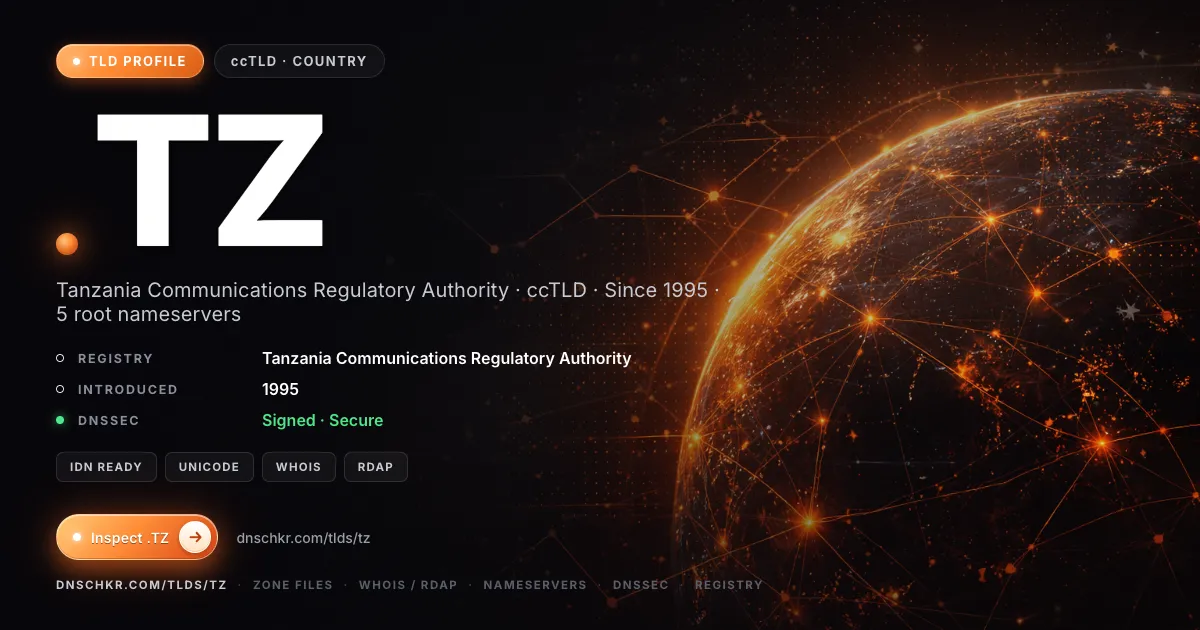 .tz TLD — domains, registry, and DNSSEC overview