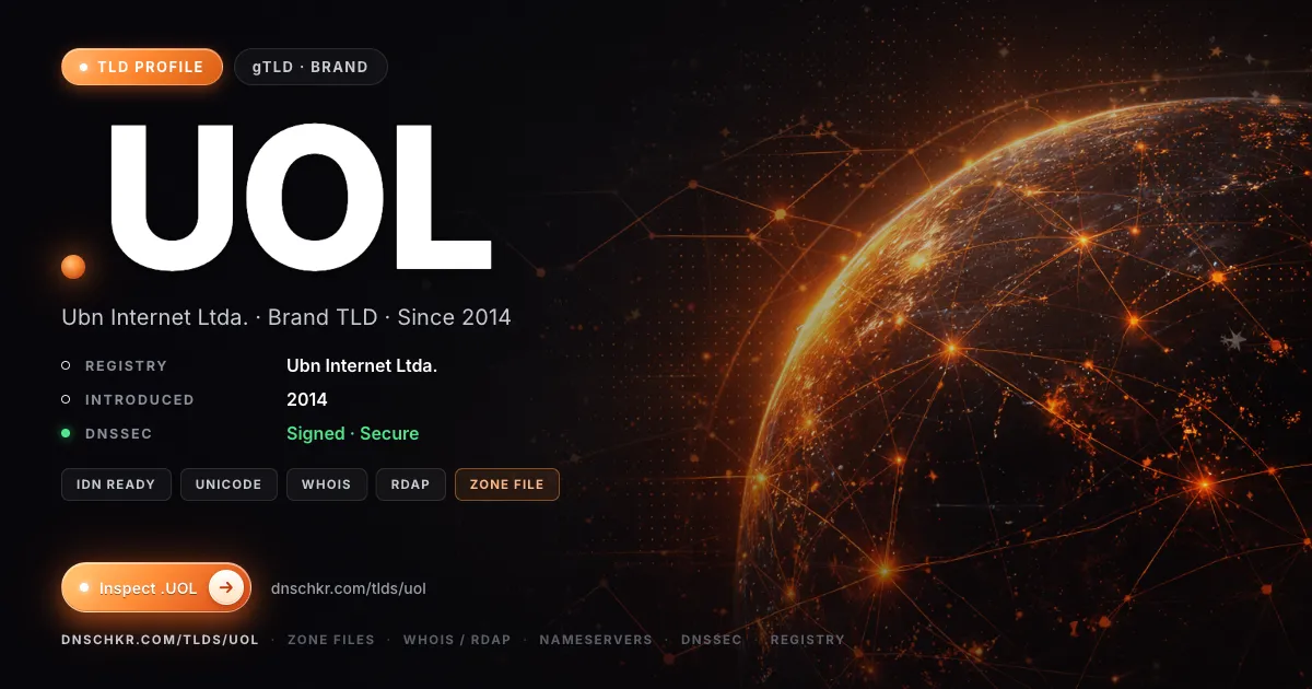 .uol TLD — domains, registry, and DNSSEC overview