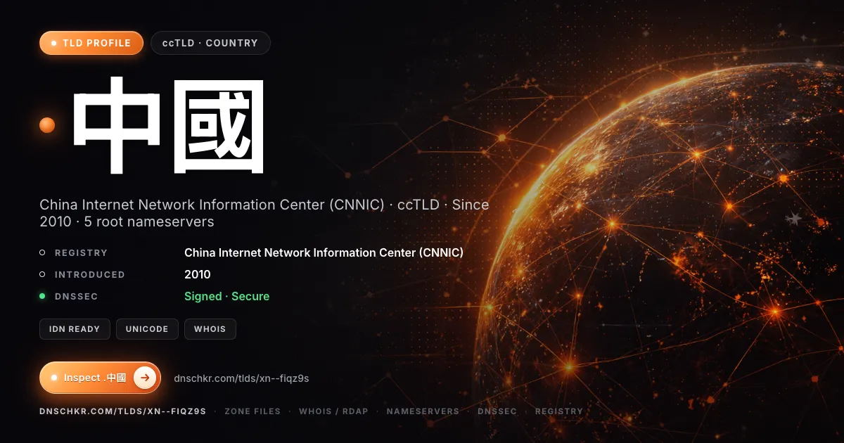 .中國 (.xn--fiqz9s) TLD — domains, registry, and DNSSEC overview