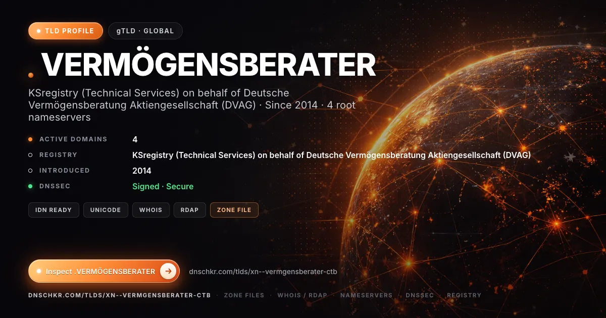 .vermögensberater (.xn--vermgensberater-ctb) TLD — domains, registry, and DNSSEC overview