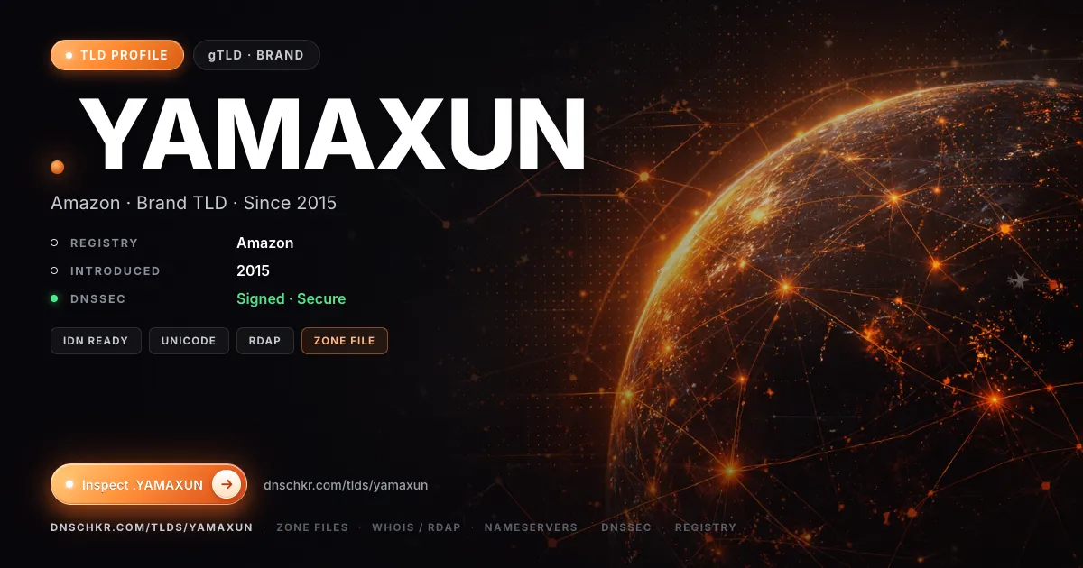 .yamaxun TLD — domains, registry, and DNSSEC overview